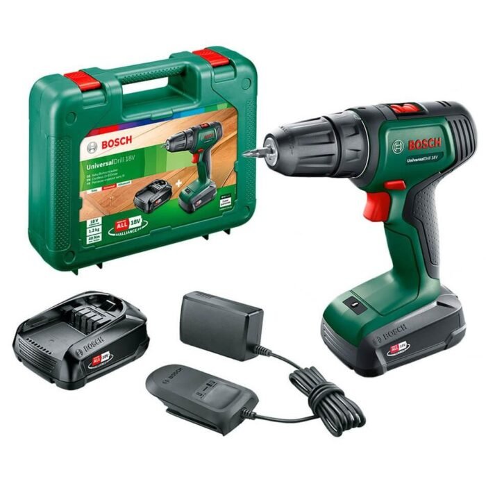 Akumuliatorinis suktuvas BOSCH Green, 18V, 2 x 1,5Ah, maks. Sukimo momentas 40 Nm. svoris 1,2 kg, matmenys 179 x 57 x 21...