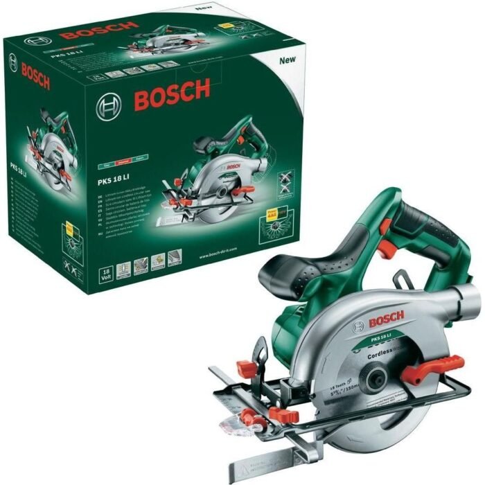 Akumuliatorinis diskinis pjūklas BOSCH Green PKS 18 LI Solo , 18V sistema